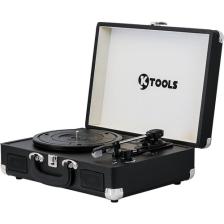 Ktools Nostalgia Bluetooth K344 Retro Deri Çantalı Pikap Siyah