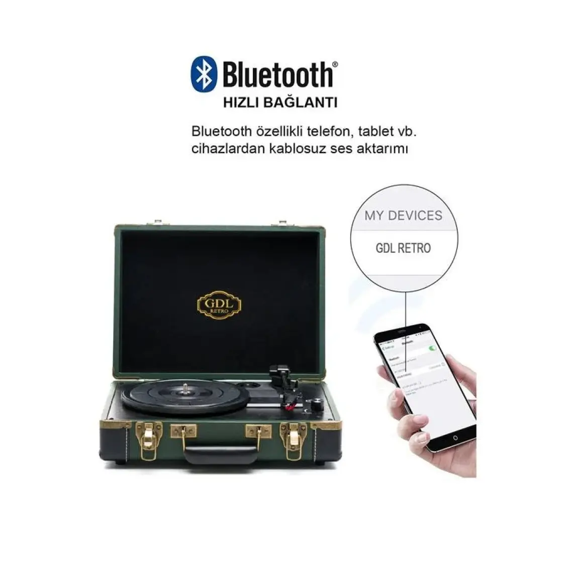 Gdl Retro Çanta Pikap T317B (Bluetooth Şarjlı) - Elite