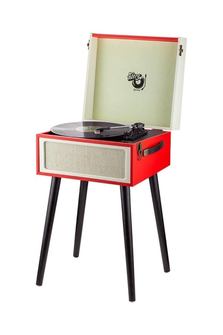 Ktools Long Play Retro Kırmızı Pikap