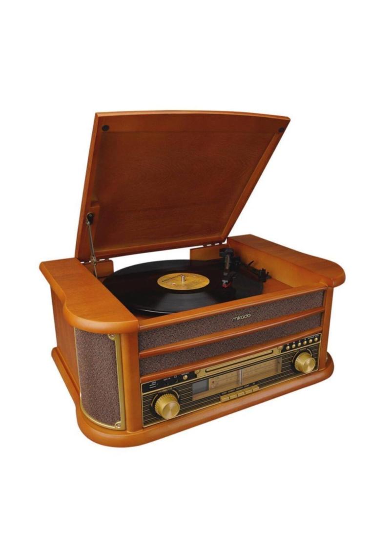 Mikado Nostalgia MN-P325 Dönence Pikap Ahşap 2X5 W Stereo Speaker MP3 Çalar USB-Radyo-CD-Kaset -BT Müzik Kutusu