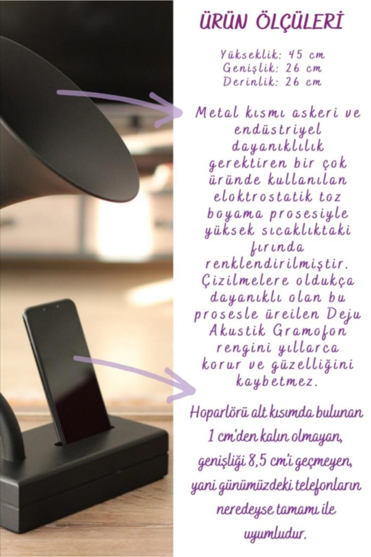 Deju Akustik Gramofon Siyah