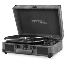 Record Master ST14012 Retro Pikap - Gri - Bluetooth ve Şarj Özellikli - Özel Dış Kaplama - Tüm Plakları Çalabilme