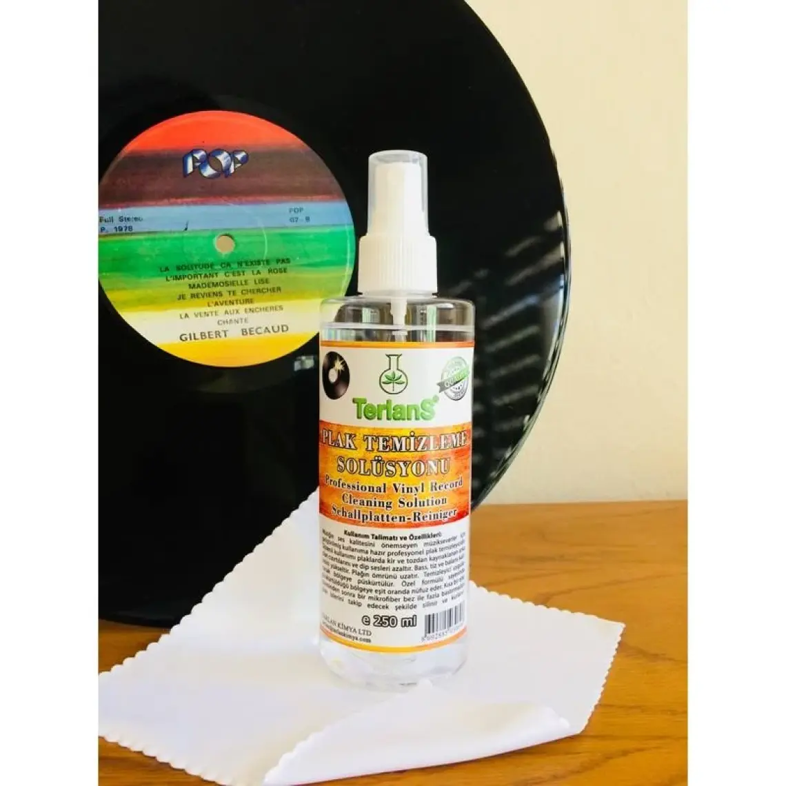 Terlans Retro Plak ve Iğne Temizleme Bakım Seti  (Gramofon Pikap - Plak Çalar) Vinyl Record - Stylus Cleaner