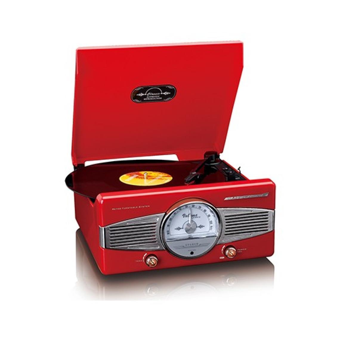 Lenco Classic Phono TT-27 RD Dahili Hoparlörlü Retro Pikap Plak Çalar (Kırmızı)