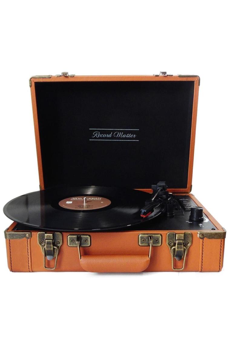 Record Master T317UB Retro Pikap - Kahverengi -(Bluetooth - Şarj Edilebilir)