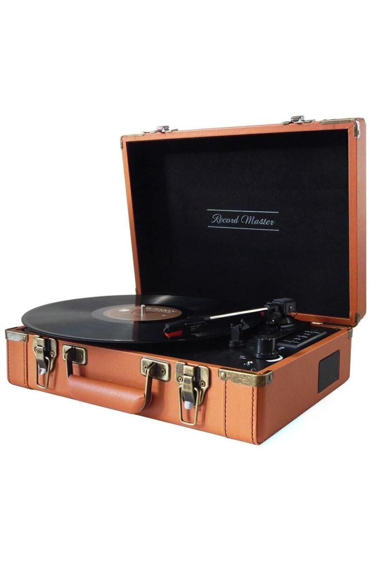 Record Master T317UB Retro Pikap - Kahverengi -(Bluetooth - Şarj Edilebilir)