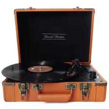 Record Master T317UB Retro Pikap - Kahverengi -(Bluetooth - Şarj Edilebilir)