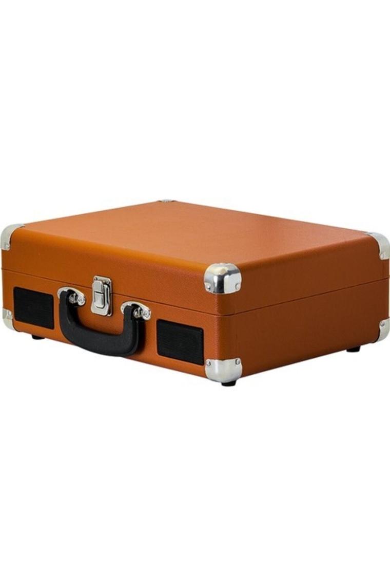 Ktools Nostalgia Bluetooth K344 Retro Deri Çantalı Pikap Kahverengi