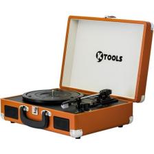 Ktools Nostalgia Bluetooth K344 Retro Deri Çantalı Pikap Kahverengi