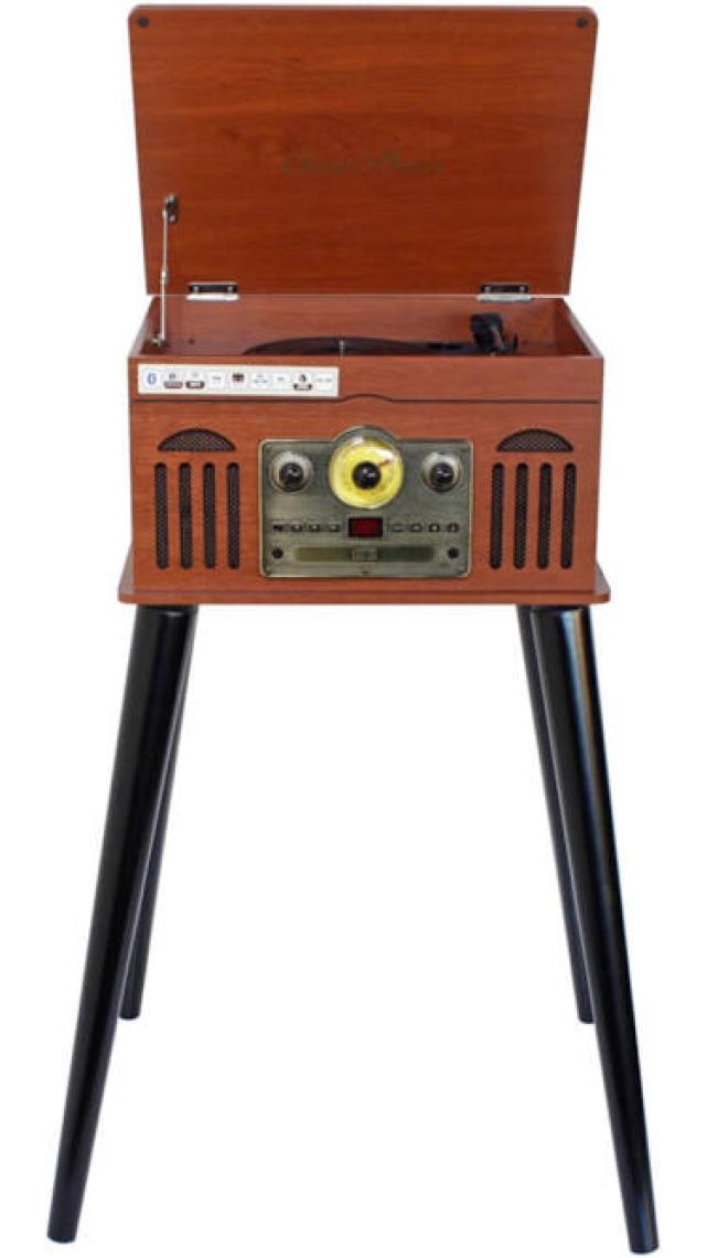 Lenco TCD-2600 Ahşap Dahili Hoparlörü FM Radyo CD Player ve Bluetooth Pikap