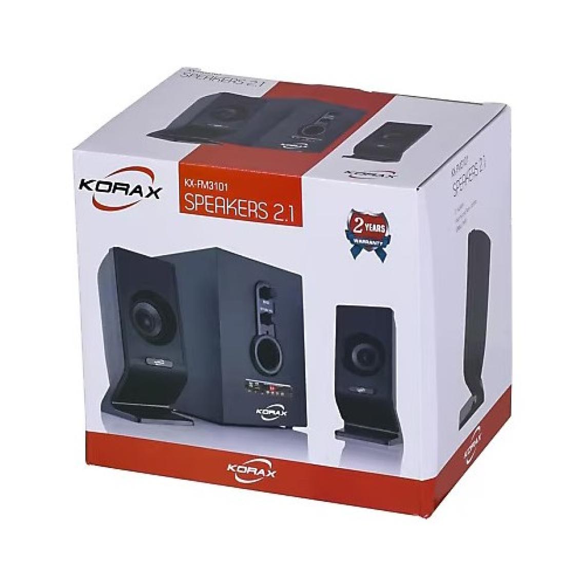 Korax 3101 Aux-Usb-Sd-Fm-Bluetooth Destekli 1200W 2+1 Ses Sistemi