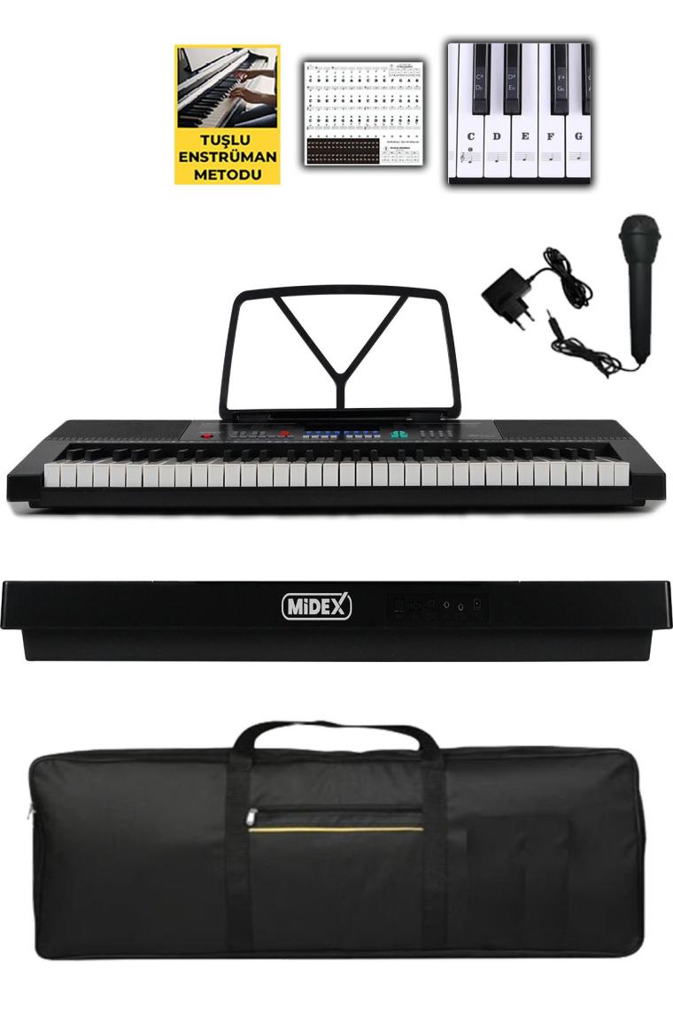 Ps-2500ks Led Ekran 61 Tuşlu Org Klavye (STAND ÇANTA KULAKLIK MİKROFON NOTALIK METOD)
