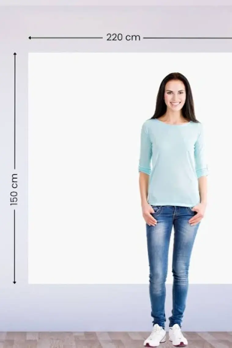 Pi Papers 150 x 220 cm Yapışkansız Çivisiz Tutunan Projeksiyon Perdesi, Ev Sineması,duvar Projeksiyon Perdesi