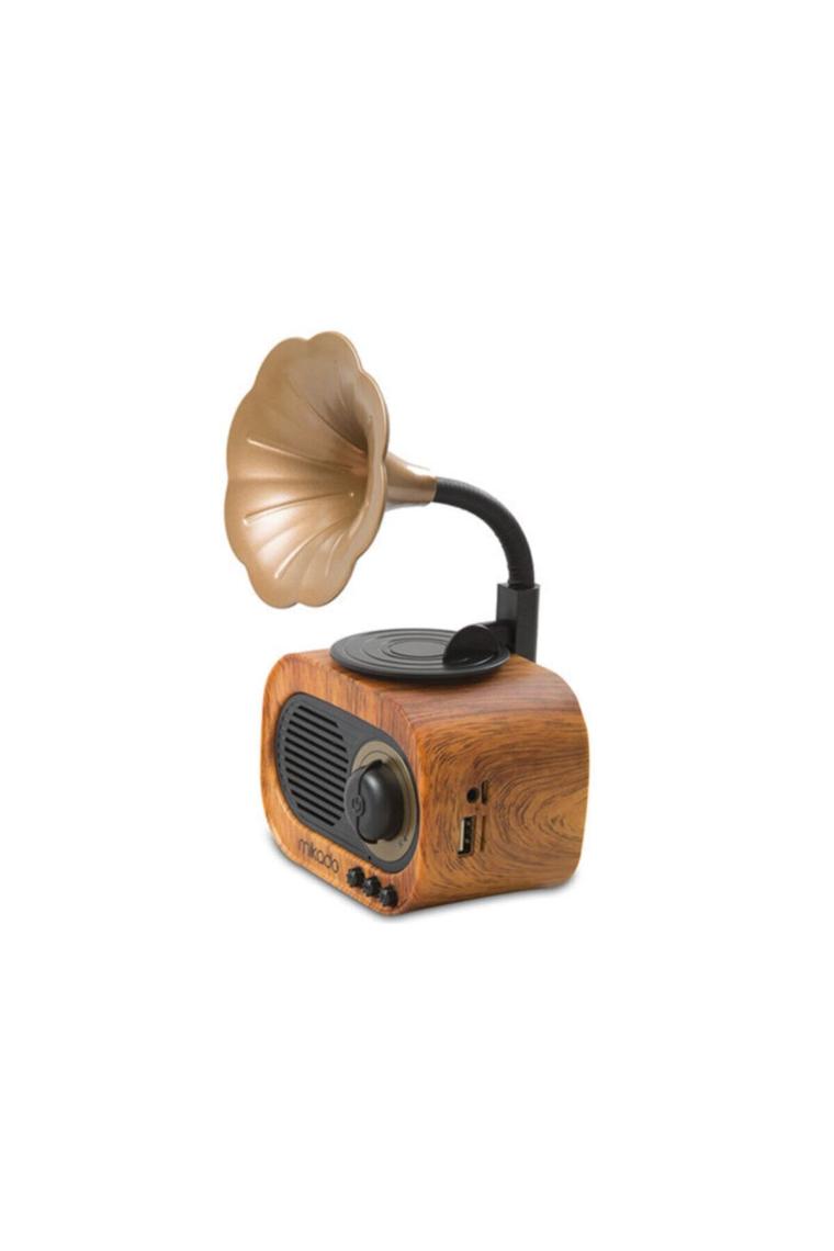 Mn s19 Ahşap Usb aux tf Kart bluetooth Klasik Retro Gramofon Müzik Kutusu
