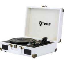 Ktools Nostalgia Bluetooth K344 Retro Deri Çantalı Pikap Beyaz