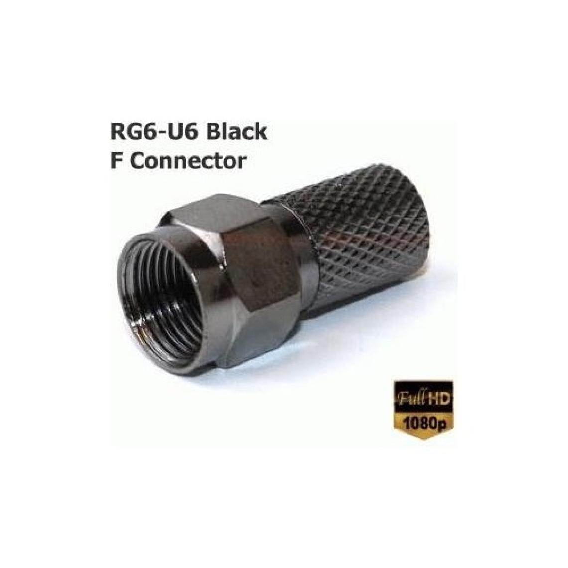 Showmax Rg6-U6 Black Contalı F Konnektör 100ADET