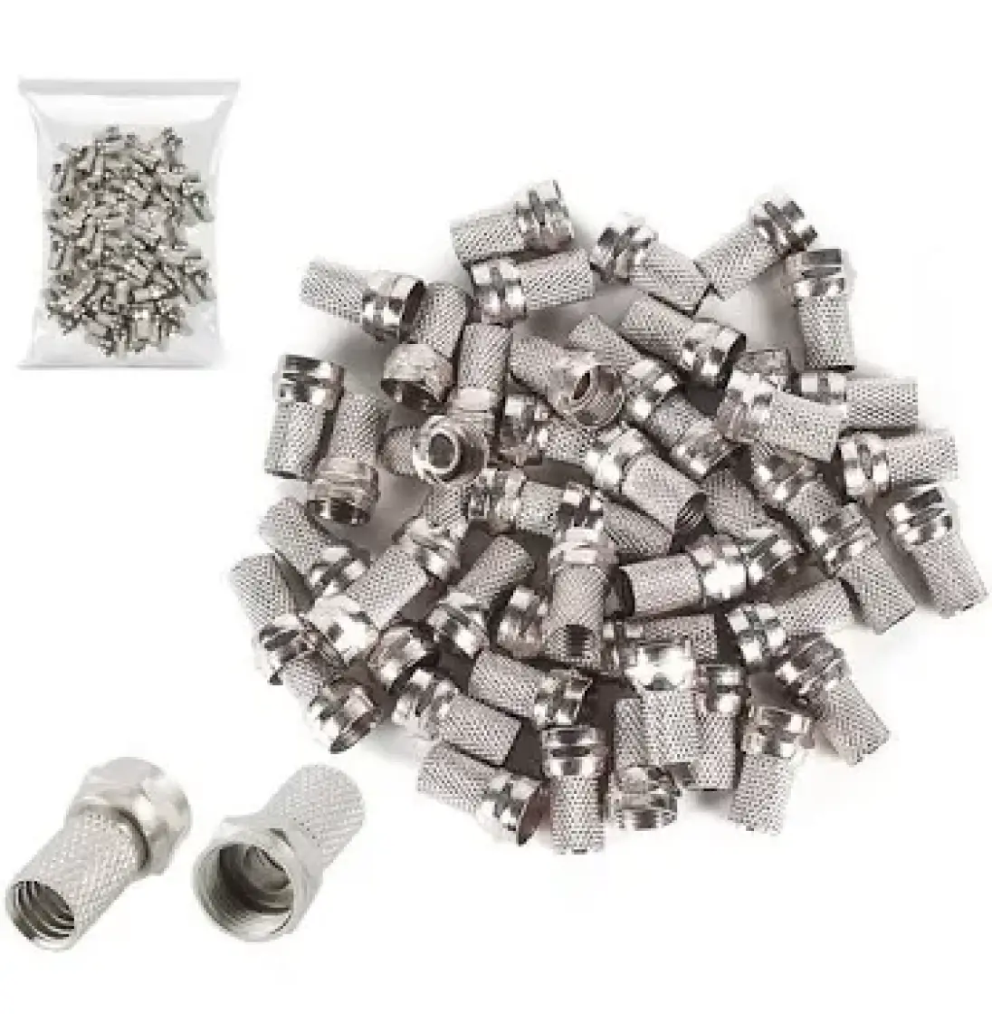OEM F Konnektör Rg6 Geniş Standart (100 Adet) Polaxtor