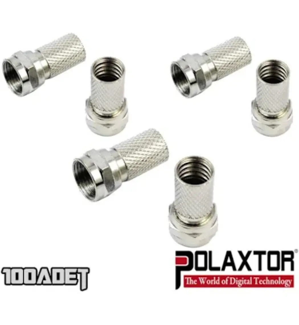 OEM F Konnektör Rg6 Geniş Standart (100 Adet) Polaxtor