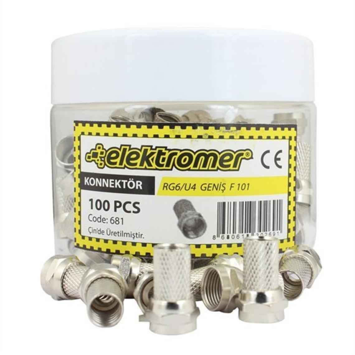 Elektromer Rg6/U4 F Konnektör 100 Lü Kutu