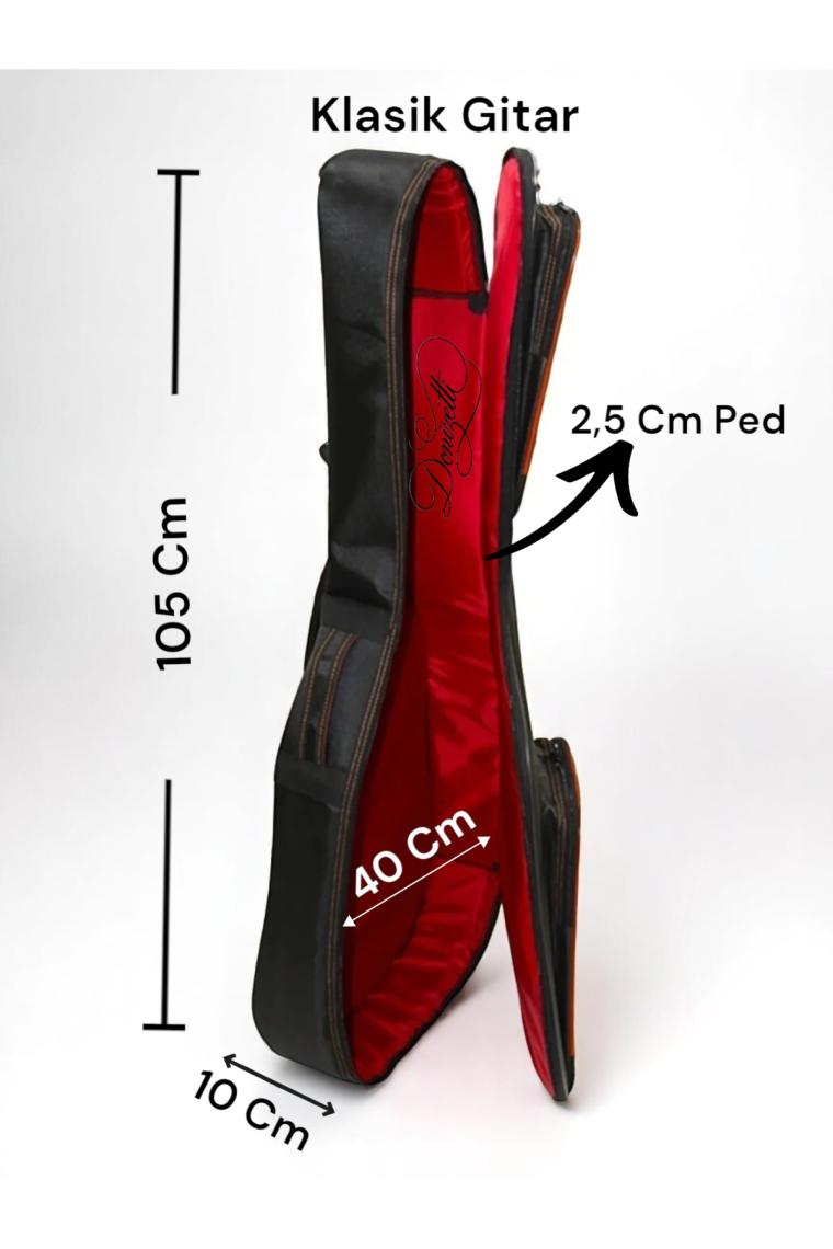 Donizetti Yüksek Korumalı Klasik Gitar Kılıfı Çanta Gigbag Siyah