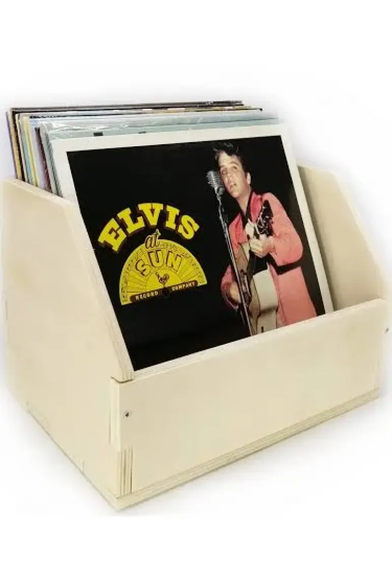 Ahşap LP Plak Kasası (50 Kapasiteli)