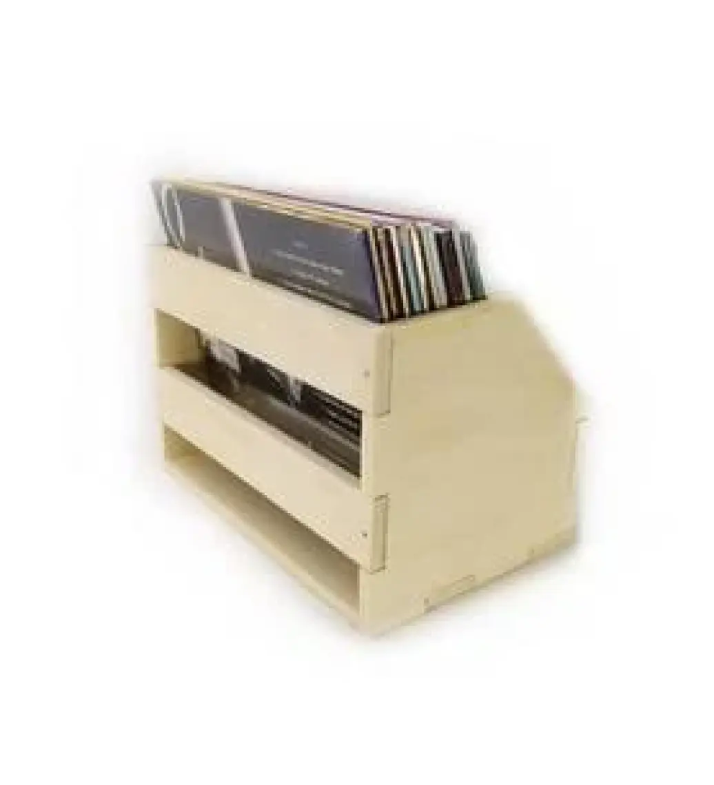 Ahşap LP Plak Kasası (50 Kapasiteli)