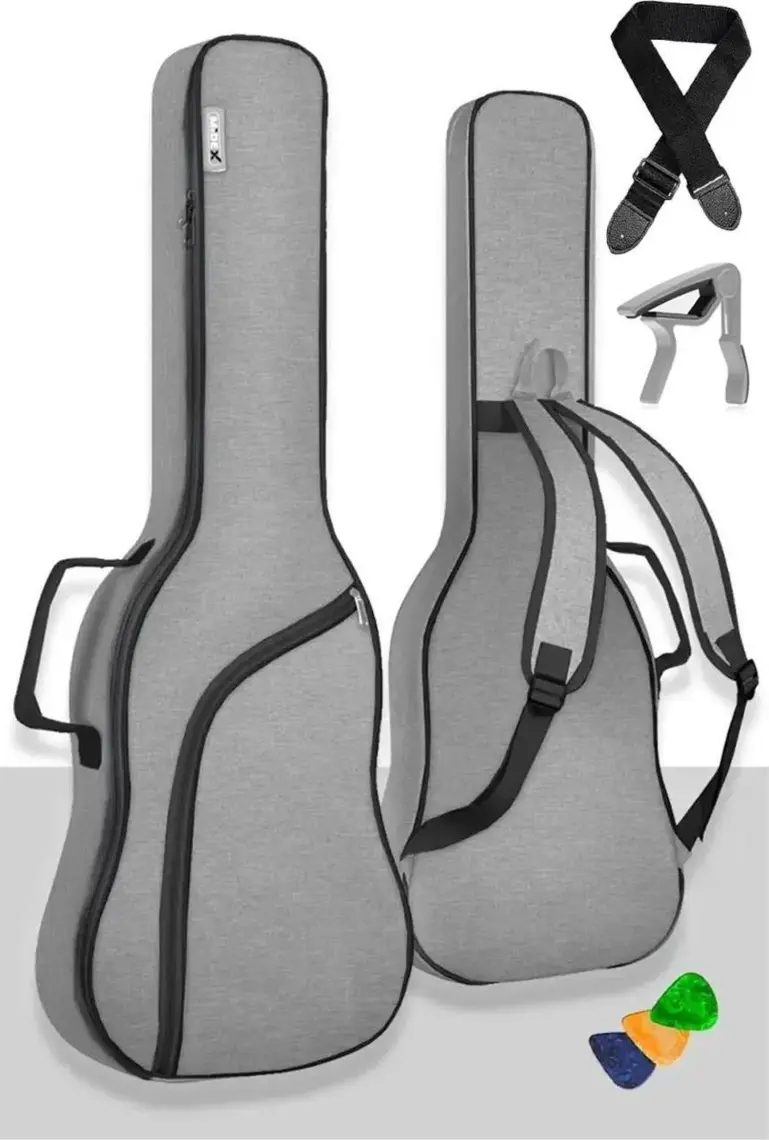 Midex CS-41PAK Akustik Gitar Çantası Soft Case Kılıf Gigbag (Askı Capo Pena Dahil)