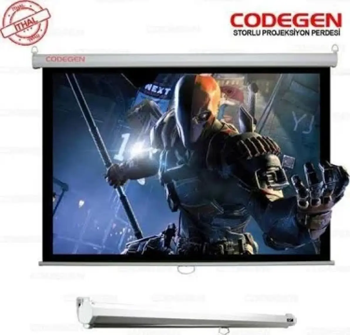 Codegen FAX-30 300x225 cm Storlu Manuel Fiber Glass Projeksiyon Perdesi