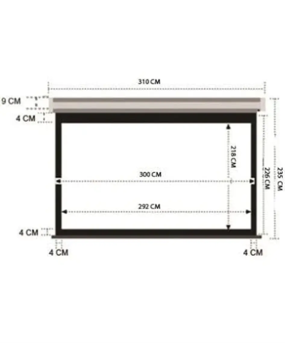Codegen FAX-30 300x225 cm Storlu Manuel Fiber Glass Projeksiyon Perdesi