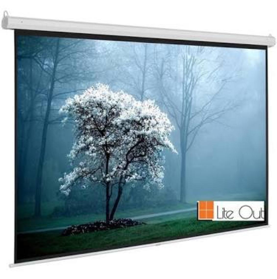 LiteOut LO250M 250x190 cm Motorlu Beyaz Standart Projeksiyon Perdesi (Kumanda Dahil)