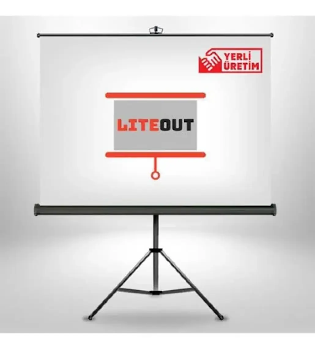 LiteOut 160x160 cm Storlu Manuel Projeksiyon Perdesi