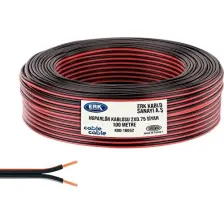 Cable Cable Hoparlör Kablosu Kordon 2x0.75 Siyah 100 Metre Erk Yerli