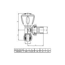 Eca Rv3 Köşe Radyatör Vanası  Pex  1/2 X 16 Mm