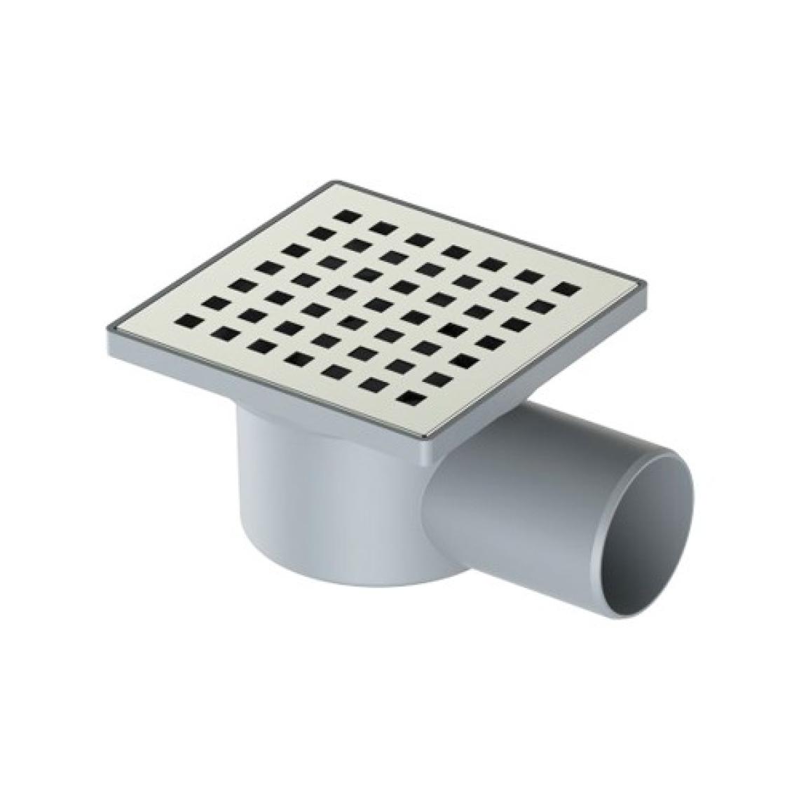 MaxiFlow Üstü Krom Yer Sifonu 10X10 Q50 Yandan