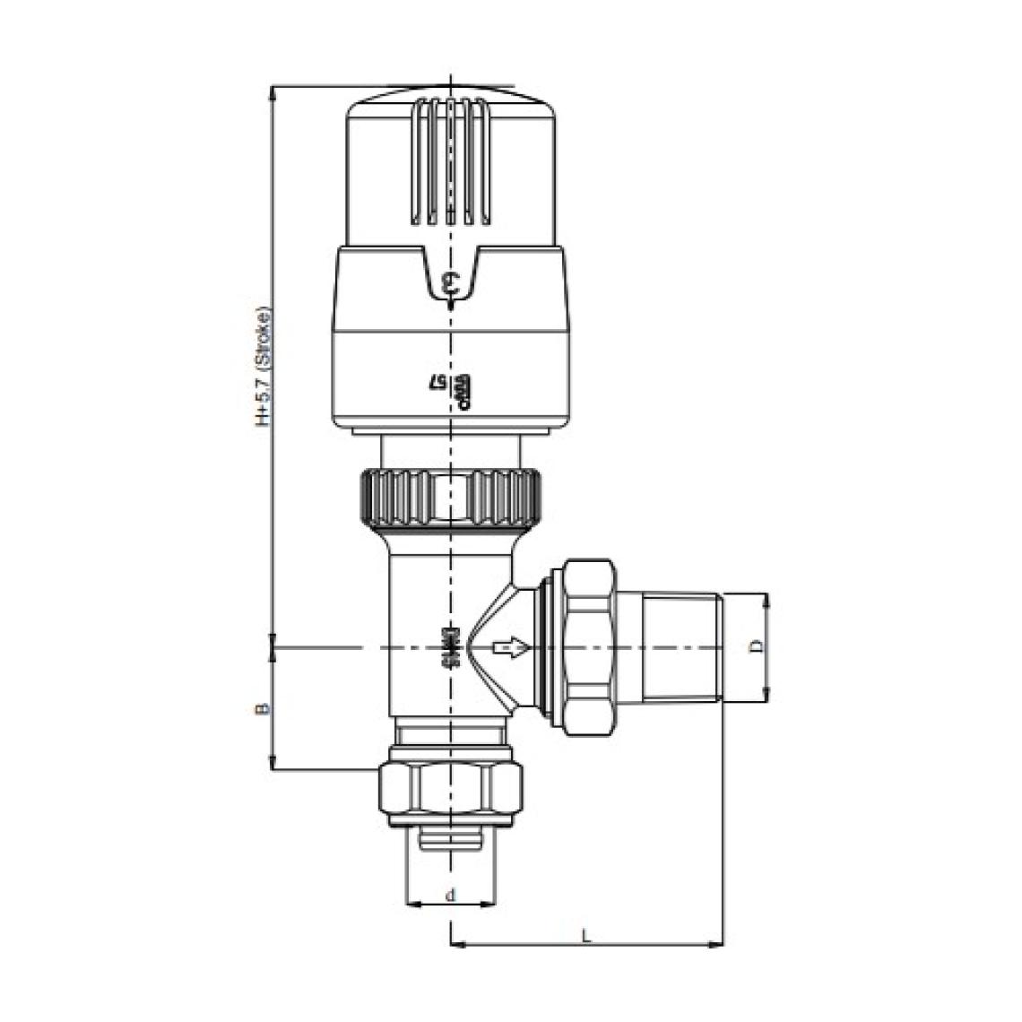 E.C.A Eca Trv4  16X2 mm Pex-Al  Köşe Termostatik Radyatör Vanası (780)