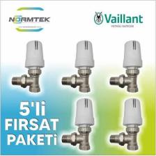 Vaillant 1/2" Köşe Termostatik Radyatör Vanası
