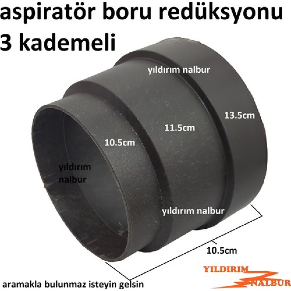 Yıldırım Aspiratör Borusu Rediksyonu Davlumbaz Borusu Düşürücü 3 Kademeli Plastik Redüksyon