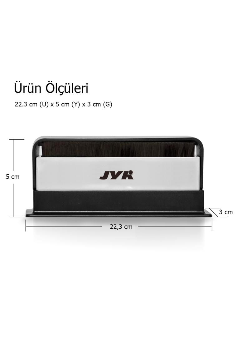 Record Master Jyr-01 Çift Yönlü Plak Temizlik Fırçası - Kadife ve Anti-Statik Fiber Fırça Bir Arada