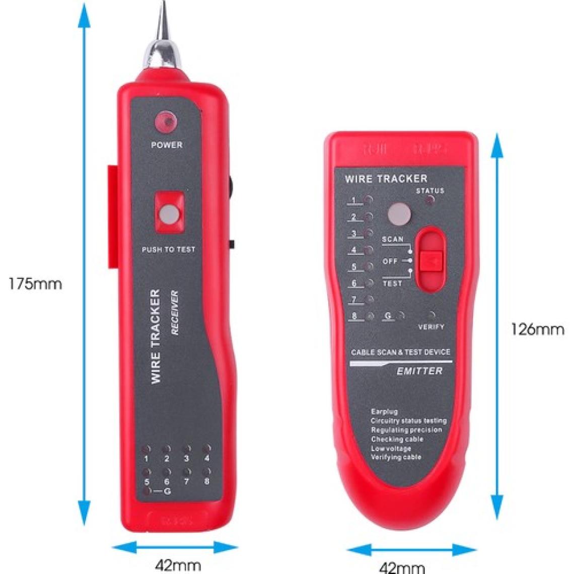 Aogo Bili Bili Kablo Bulucu Test Cihazı Ethernet Ağ Kablosu Test Kiti RJ11 RJ45 Cat5/6 Lan Kablo Izleyici