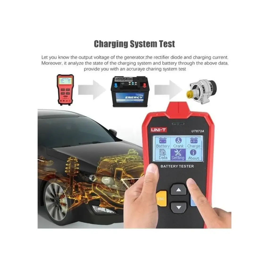 Uni-T UT673A Pil Test Cihazı