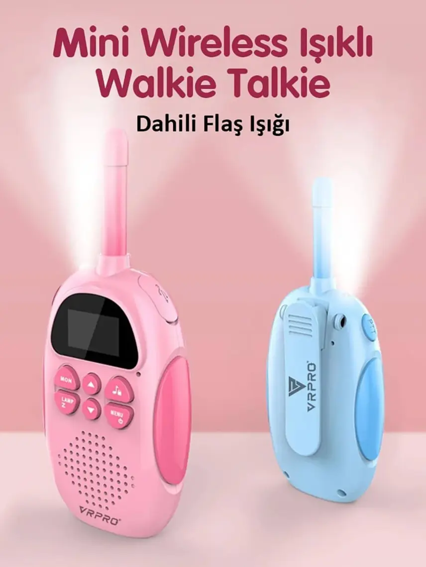 Vrpro Bebek Telsizi Walkie Talkie Mavi-Pembe