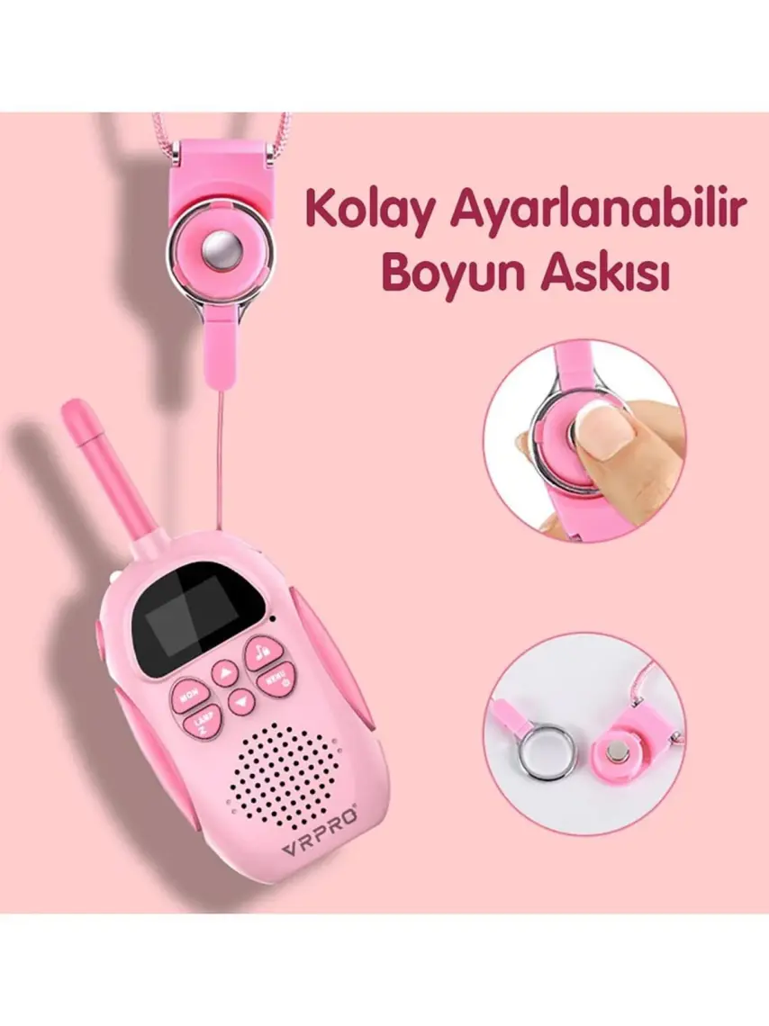 Vrpro Bebek Telsizi Walkie Talkie Mavi-Pembe