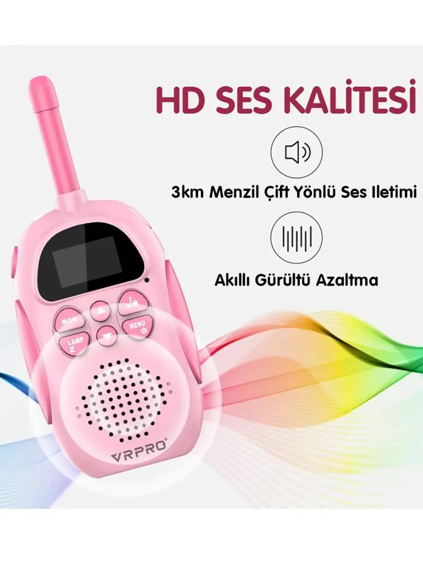Vrpro Bebek Telsizi Walkie Talkie Mavi-Pembe