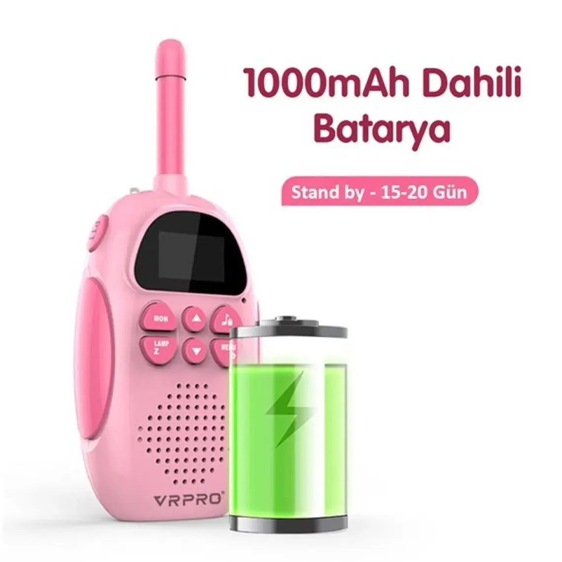 Vrpro Bebek Telsizi Walkie Talkie Mavi-Pembe