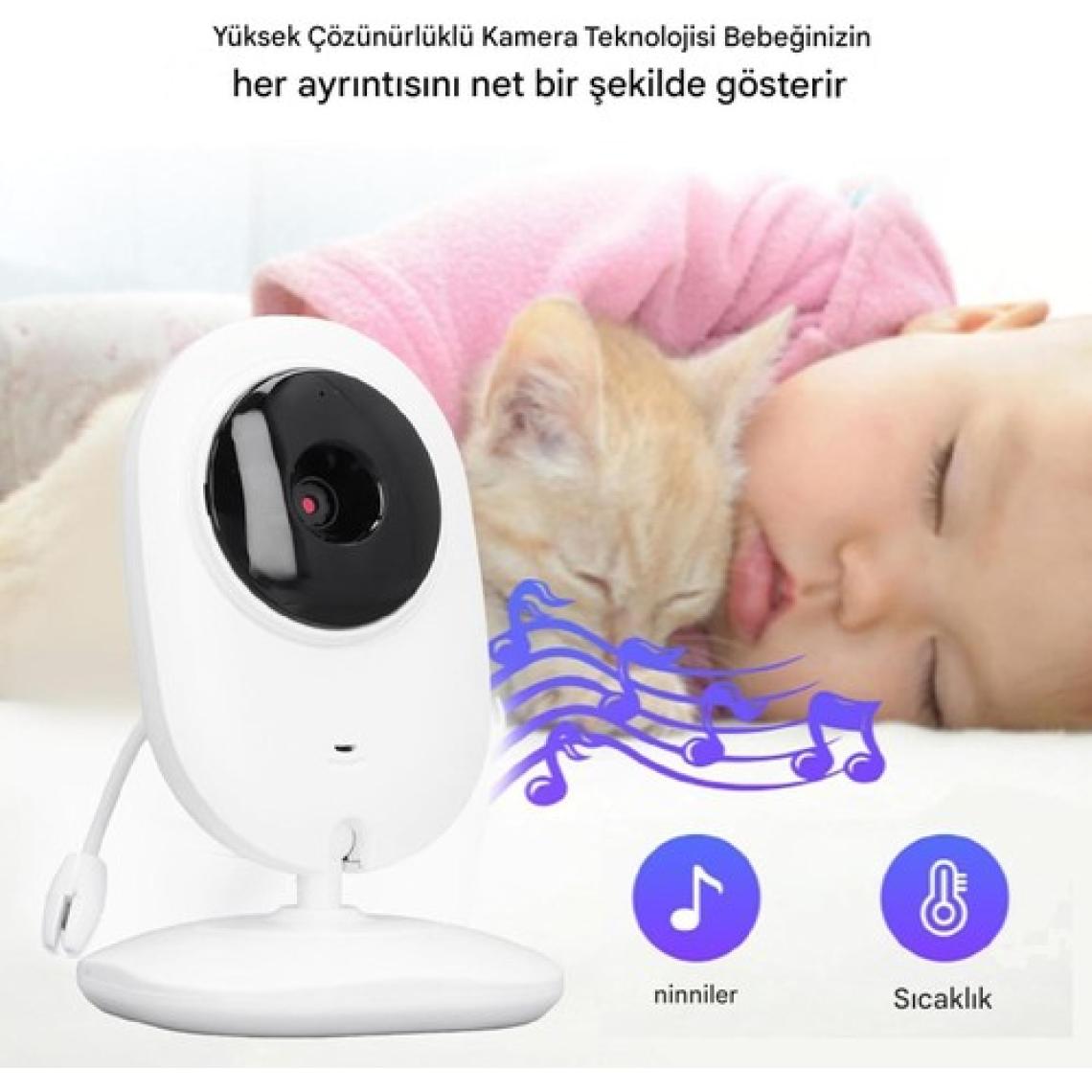 Cepini 218 Akıllı Bebek Kamerası, Bebek Telsizi Gerçek Zamanlı Uzaktan Izleme, Yüksek Çözünürlüklü Video Kalitesi, Gece Görüş Fonksiyonu, Iki Yönlü Konuşma Akıllı Uyarı Fonksiyonu