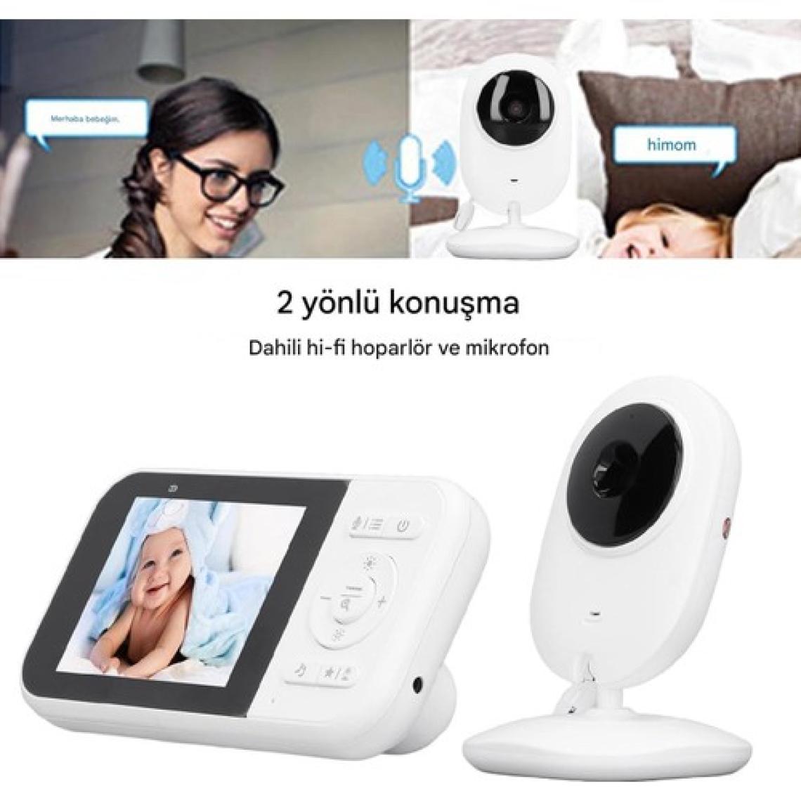 Cepini 218 Akıllı Bebek Kamerası, Bebek Telsizi Gerçek Zamanlı Uzaktan Izleme, Yüksek Çözünürlüklü Video Kalitesi, Gece Görüş Fonksiyonu, Iki Yönlü Konuşma Akıllı Uyarı Fonksiyonu