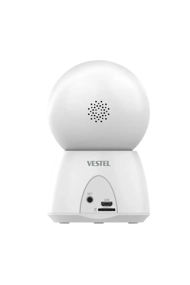 Vestel Akıllı WiFi IP Kamera - Full HD 1080p, 355° Dönme ve 60° Eğilme, Beyaz, 10m Gece Görüşü, 2.4G Kablosuz Bağlantı