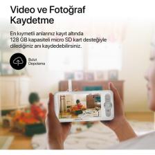 Akıllı Bebek Kamerası Dijital 5'' LCD Monitörlü Sıcaklık ve Nem Ölçen Ninni Çalan Gece Görüşlü Bebek İzleme Monitörü X7202