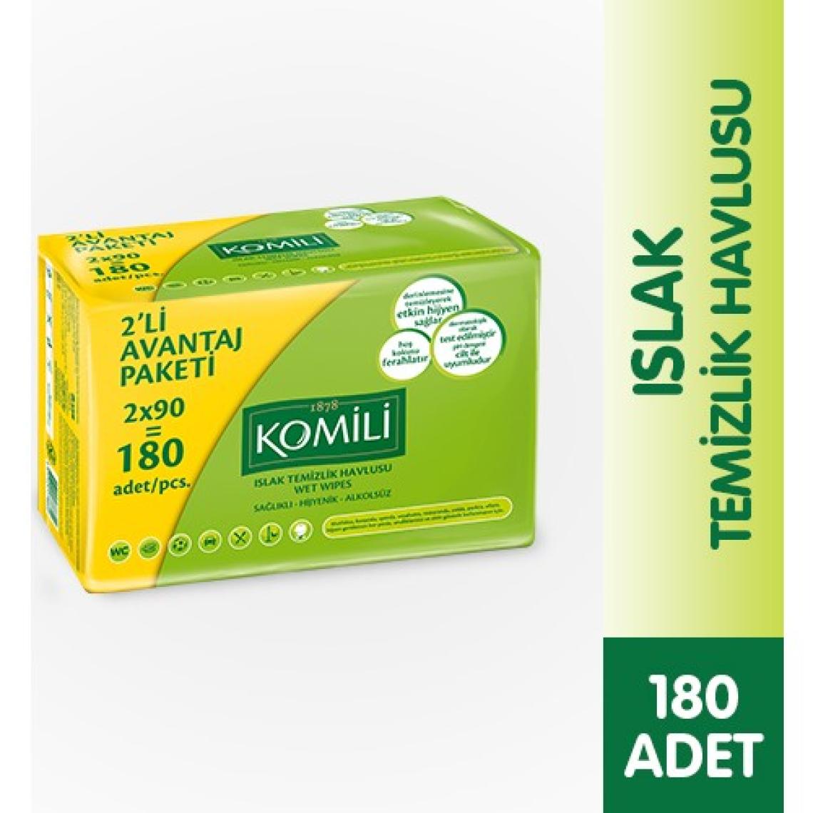 Komili Islak Havlu 2x90 Yaprak