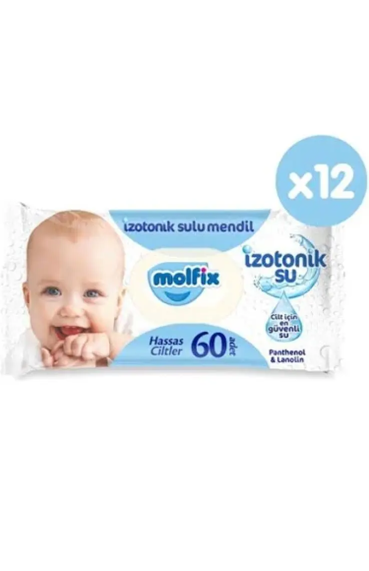 Molfix İzotonik Sulu Islak Mendil Hassas Ciltler 720 Adet